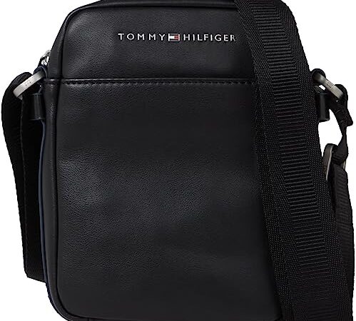 Tommy Hilfiger Borsa a Tracolla Uomo TH City Mini Reporter Piccola, Nero (Black), Taglia Unica