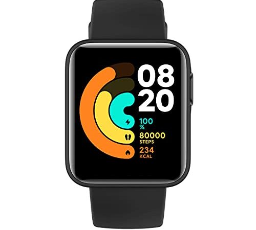 Xiaomi Mi Watch Lite, Smartwatch Black Touch Screen Da 1,4 Pollici, 5 Atm Resistente All'Acqua, Nero, ‎4.1 x 3.5 x 1.1 cm, 35 grammi