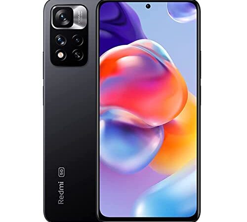 Xiaomi Redmi Note 11 Pro+ 5G Smartphone, ipercarica da 120 W, fotocamera principale da 108 MP, schermo FHD+ AMOLED da 120 Hz, 4500 mAh, Dimensity MTK 920, 8+128 Grigio grafite [versione Global]